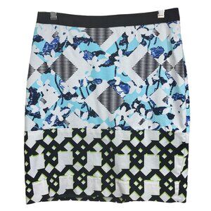 Peter Pilotto Target Womens Multicolored Pencil Skirt Size 8 Cotton Blend